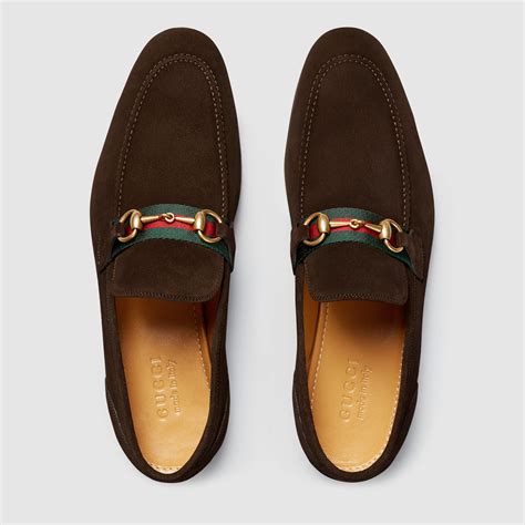 gucci light brown loafers|Gucci suede loafers men.